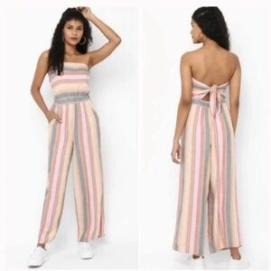 🦅 AE Striped Multicolor Tie Back Jumpsuit